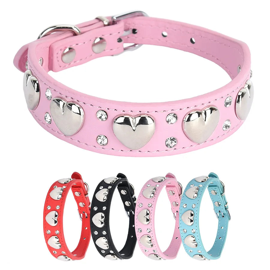 Modern Luxury PU Eco-friendly Button Closure Solid Dog Collar for Small Breeds Teddy Shiba Inu All Seasons Hand Wash