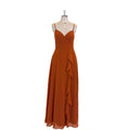TEENYEE Customizable V-Neck Plus Size Long Gown Red Party Dress Bridesmaid Evening Dress for Woman