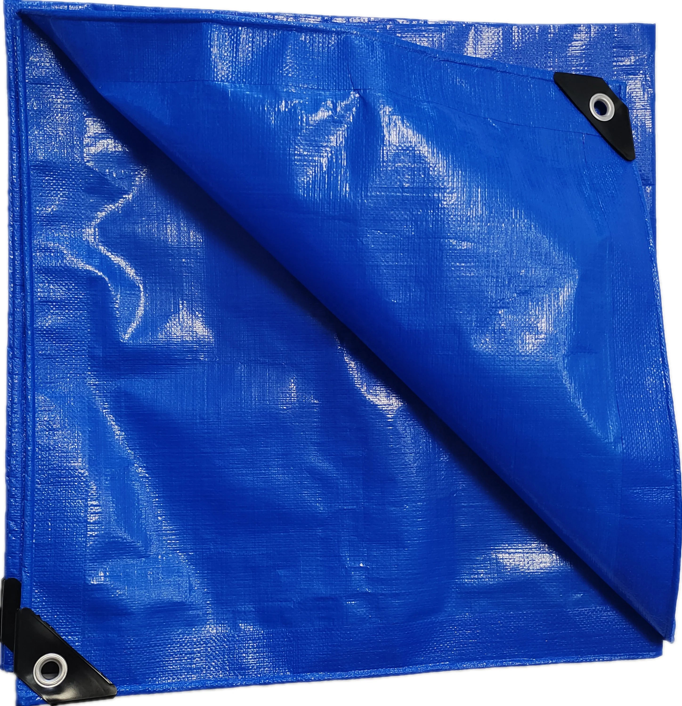 PE Tarpaulin 100% Polyester Waterproof in Blue for Car & Bag Covers Girls Use 140gsm Medium Weight