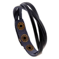 New Couple Family Memorial Gift Handmade Braided Snap Bracelet Fashion Multi-color Optional Cowhide Bracelet Gifts for Women