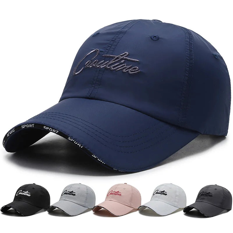 Custom LOGO 3D Embroidery Waterproof Breathable Sandwich Brim Baseball Cap Sports Hat for Men Women