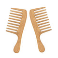 Eco Friendly Biodegradable Large Big Bamboo Wood Hair Comb Custom Logo Wide Tooth Hair Comb