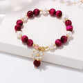 Sun Flower Crystal Bracelet Fresh Water Pearl Bracelet Adjustable Tiger Eye Bracelet