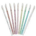 Wholesale Quality 50pcs Cosmetics Beauty Micro Cotton Lip Balm Brush Applicator Sparkle Glitter Swab