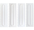 Popular Baking Pastry Tools 4 PCS/SET Cake Decorating Comb and Icing Smoother Plastic Cake Scraper Set for Kitchen MegaBDM