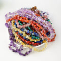 Hot Selling Natural Polished Rose Quartz Crystal Gravels with Holes Amethyst Citrine Chips for DIY Necklace