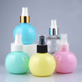 Biodegradable 120ml pink clear Blue Green Plastic Bottle with Mist Spray Trigger in Ball Shape for Cleaning Solution Bottles