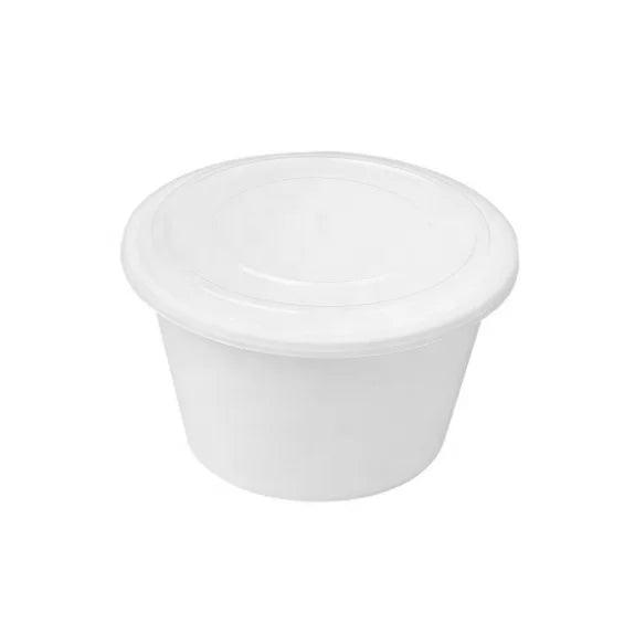 Accept Custom Logo Round Leakproof Disposable Sauce Soup Containers 8oz 16oz PP Plastic Food Storage Box with Lid for Restaurant
