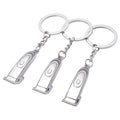 Custom Logo Hair Salon Chain Combs Scissors Pendant Keychain Metal Charm for Hairdresser Barber Hair Stylist Perfect Gift Idea