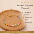 Go2boho Evil Eye Gold Plated Charm Pearl Bracelet Women Pulsera Jewelry Handmade String Boho Colorful Miyuki Beads Bracelets