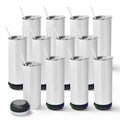 Wholesale 20oz Sublimation Straight Black Speaker Tumbler 12pcs/case