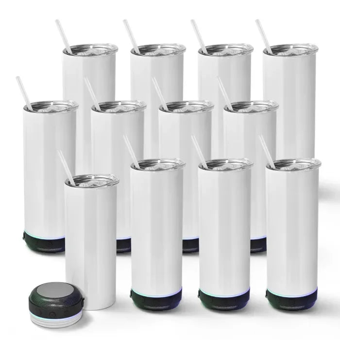 Wholesale 20oz Sublimation Straight Black Speaker Tumbler 12pcs/case