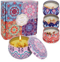 Essential Oil Scented Candle Set - Sandalwood Lavender Blue Wind Chimes - Perfect for Relaxation Bathing Yoga