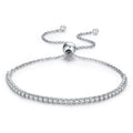 3 Colors Clear Zircon 925 Sterling Silver Sparkling Strand Bracelet Women Link Tennis Bracelet Silver Jewelry SCB029