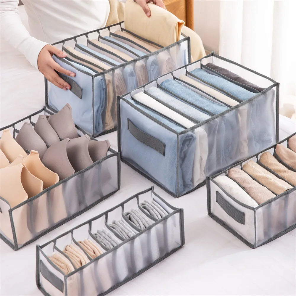 Wholesale Mesh Foldable Wardrobe Underwear Organizer Storage Box
