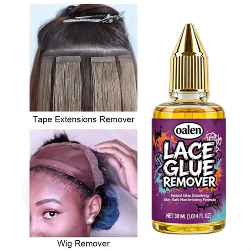 Customs Logo Lace Glue Remover Release Tape Fast Acting Hair Extensions 30ml Wig Remover