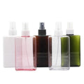 Square 300ml Fine Mist Spray Bottle Brown Green White PETG Plastic Atomizer Perfume Sprayer Cosmetic Toner Water Spray Bottle