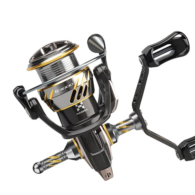 Vikinger Fishing Spinning Reel 5.2:1 Ratio 5.5kg Drag Reel Fishing Anti-Collision Metal Balanced Pole Saltwater Spinning Reels
