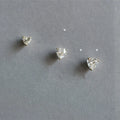 Fancy Jewelry Nickel Free 3mm 4mm 5mm Heart Shaped Earrings Tiny S925 Earrings