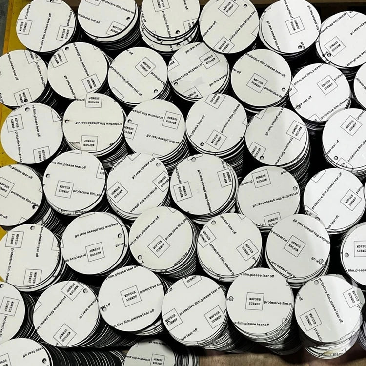 MDFSUB Promotional Christmas Wood Disc for Home Tree Indoor Hanging Decor 100mm White MDF Sublimation Round Ornament Blanks
