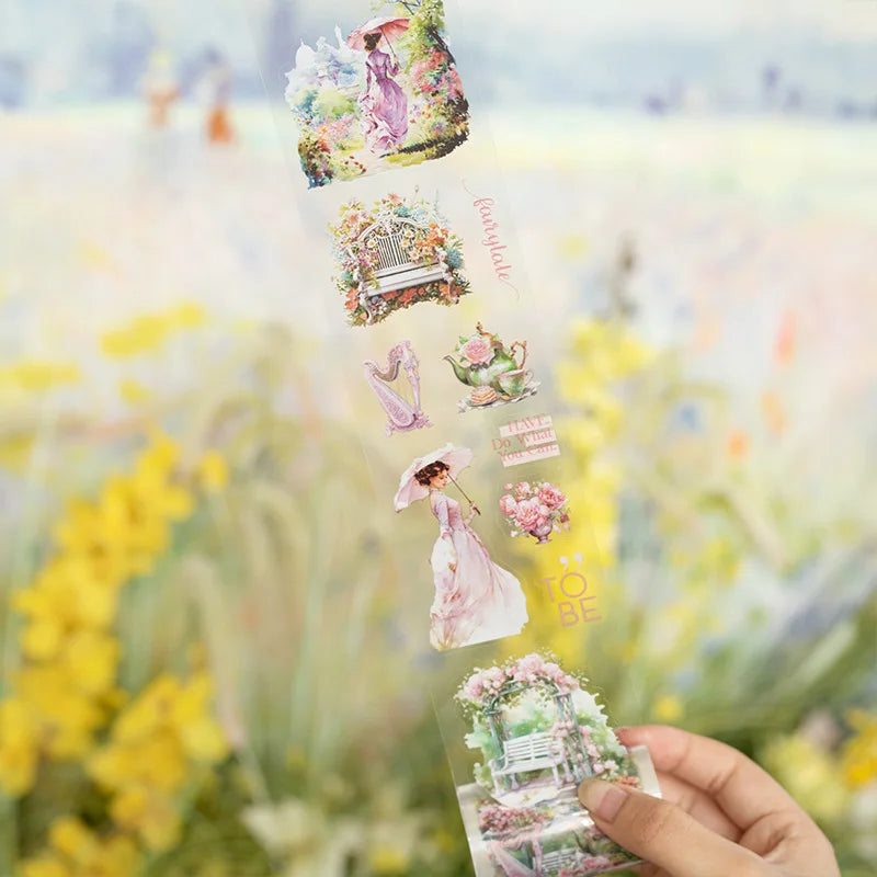 Dream Back DIY Series Handbook Stickers 1 Roll PET Tape Victoria Single Sided Rubber Water Activated Waterproof Masking Tape