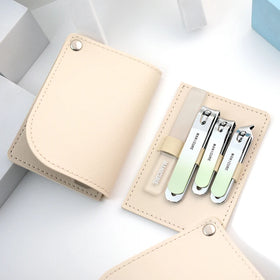 Portable Stainless Steel 4 PCS Manicure & Pedicure Set Nail Clipper Nail Grooming Kit for Women & Men