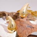 Gold Statement Earrings for Women Large Tear Drop Thick Chunky 14k Gold Plated Lightweight Trendy Jewelry Gifts