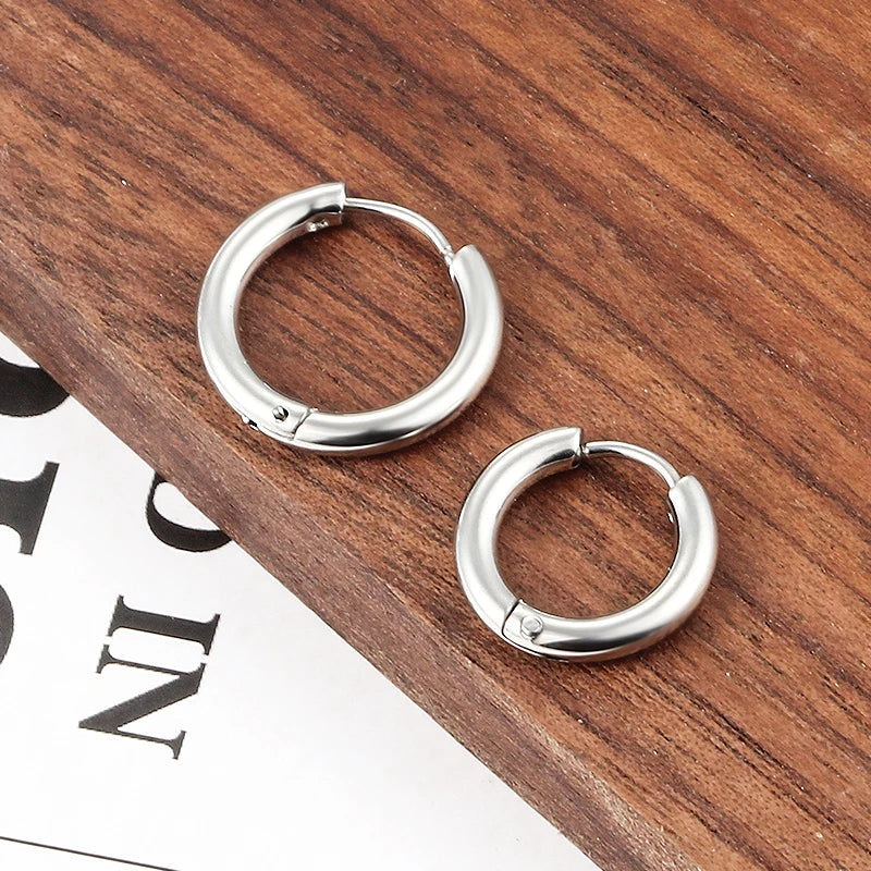 Popular Circle Earring for Women Men Different Size Available Waterproof Non Tarnished Stainless Steel Earrings