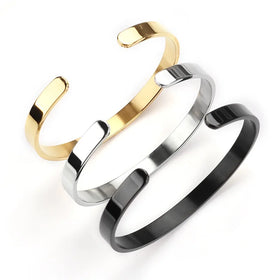 Stainless Seel Open Bracelet Christmas Silver Inspirational Lettering English Letters Fashion Bracelet