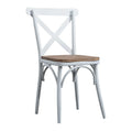 Manufacturing Restaurant French Style Cross X Back Snack bar Stool Dining Chairs with Wooden Seat side chair