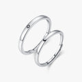 925 Sterling Silver Fine Anniversary Jewelry Simple Sun Moon Adjustable Lover Rings Romantic Couple Rings
