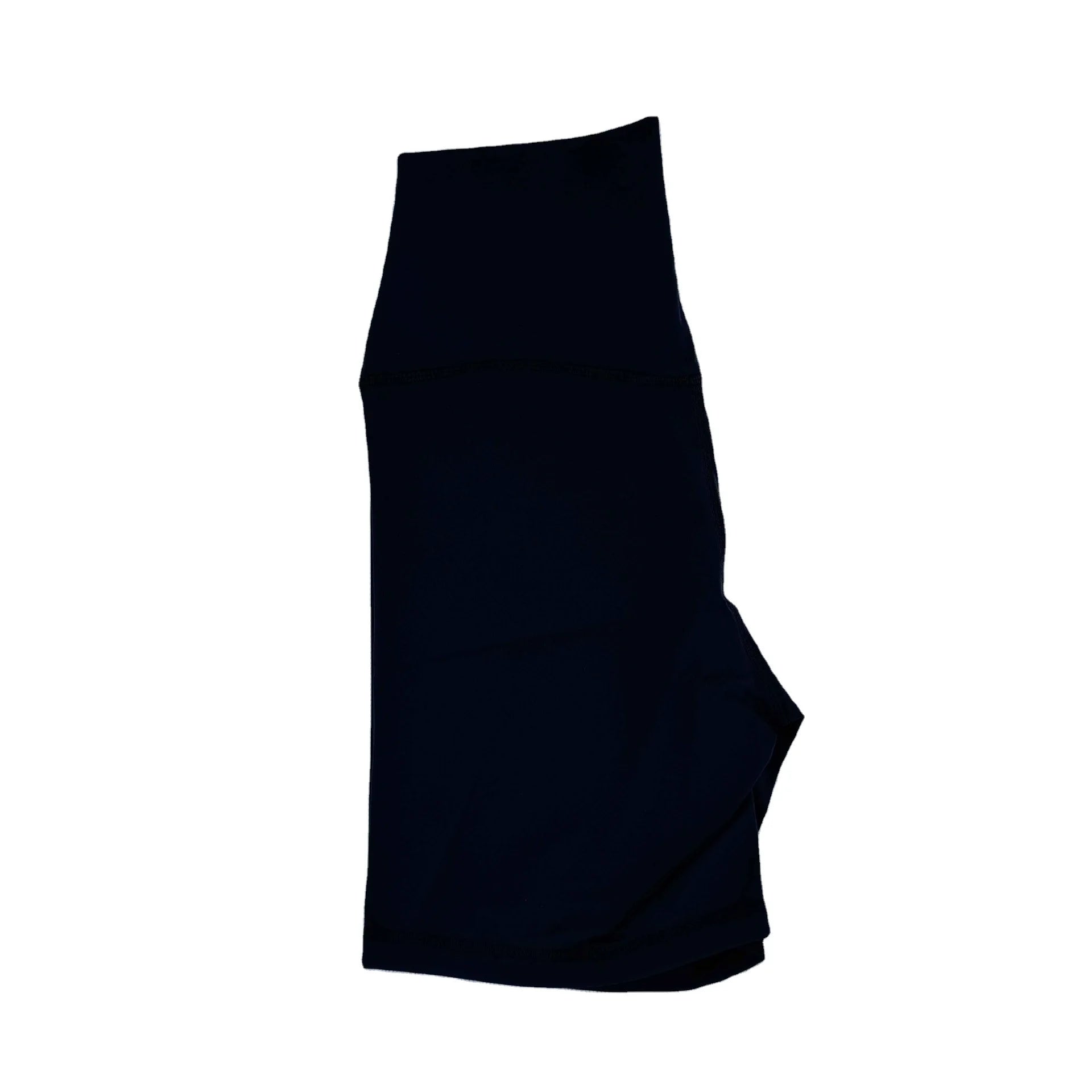 Black Women's Solid  Nylon Gym Shorts High Elastic 4-Inch Inseam 4-Way Stretch Breathable for Fitness Yoga Running Summer
