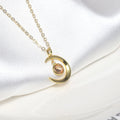 C1JX Abiding Hot Selling Minimalist Design Jewelry Moon Sun Pendant Stone 925 Sterling Silver Gold Necklace Pendant