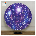 Custom Logo Cartoon Style Shimmer Wall Decor Round Backdrop Stand for Wedding Parties and Special Events