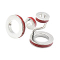 Wholesale Reversible Red Ring Elegant Cufflinks Custom Mens Suit Shirt Fashion Accessory Wedding Tuxedo Trendy Jewelry Gift Set