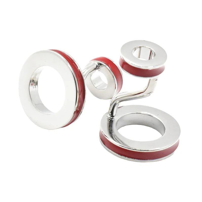 Wholesale Reversible Red Ring Elegant Cufflinks Custom Mens Suit Shirt Fashion Accessory Wedding Tuxedo Trendy Jewelry Gift Set