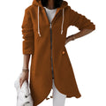 CCY Muslim Conservative Cotton Hoodie Islamic Women Modest Winter Fleece Breathable Thicken Warm Plus Size Long Hoodie