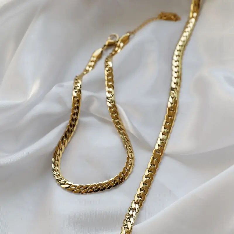 Fenny Wholesale 18K PVD Plated Non Tarnish Classic Permanent Basic Chunky Snake Chain Stainless Steel Necklace for Women