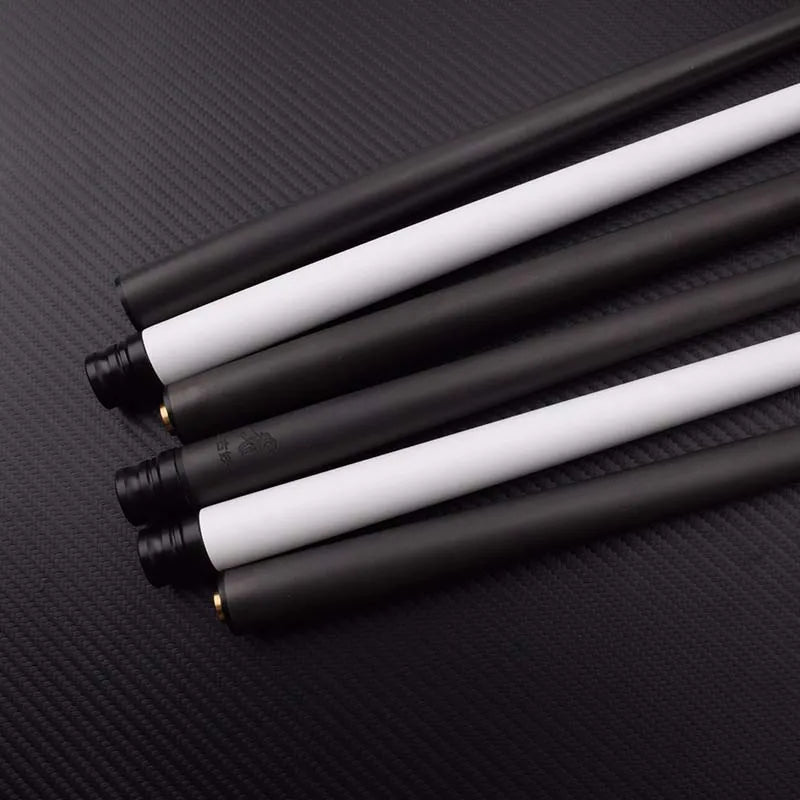 SW Factory Direct Custom Wholesale Carbon Fiber Shaft Low Deflection Billiard Cue Real 12.5mm Tip Smooth Pool Cue Stick