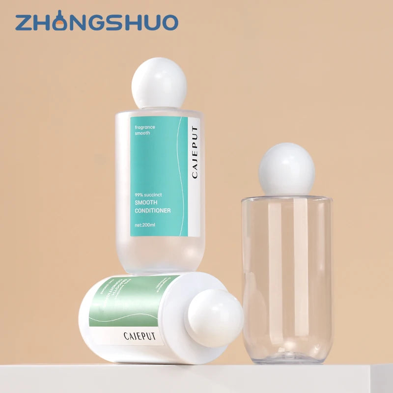 Wholesale Frosted Toner Bottle with White Ball-Shaped Cap Low Moq White Transparent Plastic Lotion Bottle for Skincare