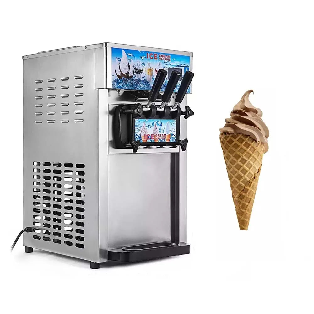 EU warehouse Hot Sales 3 flavor 18L/H Table Top New Manufacture Commercial Soft Ice Cream Machine