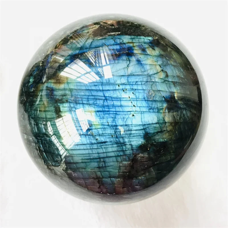 Wholesale Natural Stone Ball Large Crystal Spheres Big Size Labradorite Stone Spheres Balls for Decoration