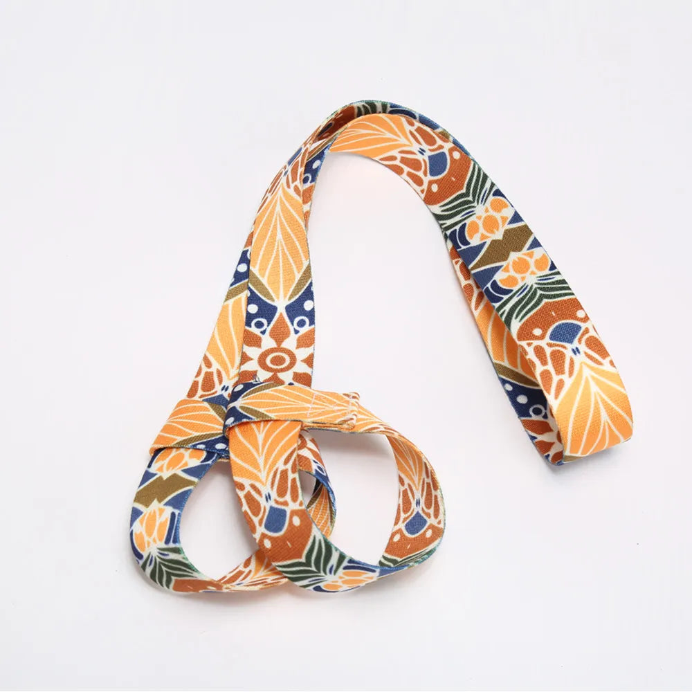 Custom Printing Cotton Strap for Yoga Mat Adjustable D Ring Yoga Mat Straps
