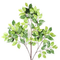 Factory-Priced Customizable Size Green Plastic Artificial Branch Leaves Varieties of Realistic Decorative Flowers Tree Plants