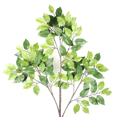 Factory-Priced Customizable Size Green Plastic Artificial Branch Leaves Varieties of Realistic Decorative Flowers Tree Plants