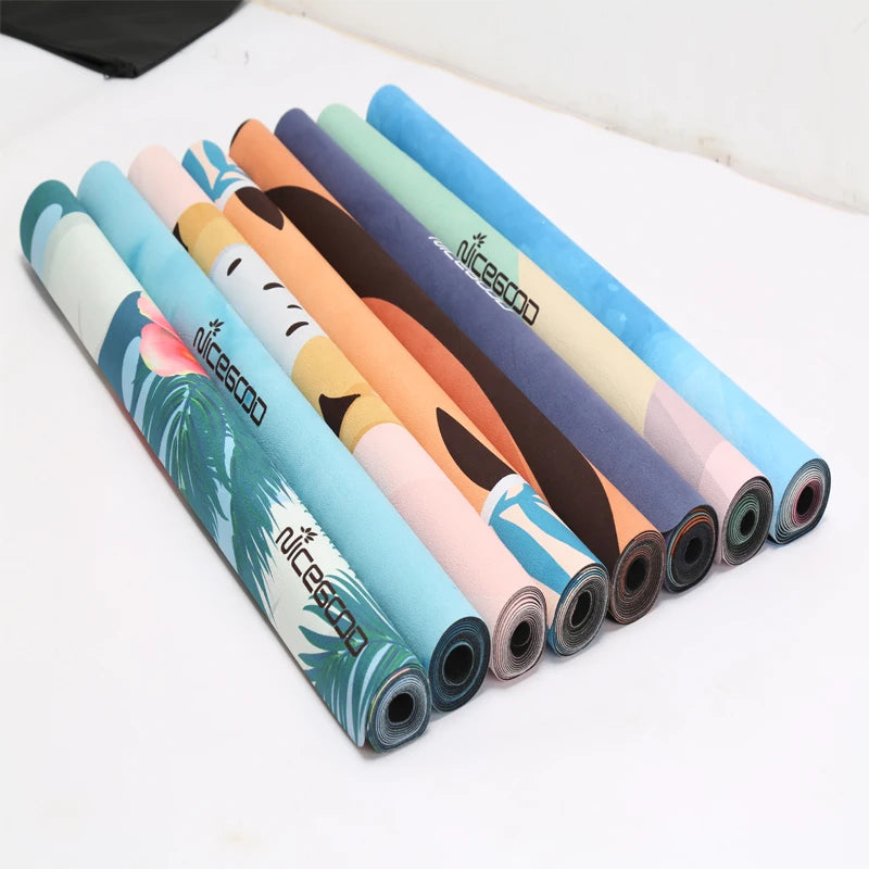 Hangzhou Jukui Eco Friendly Thin Foldable Yoga Mat Gym Pilates Reformer Yoga Mat Set for Women