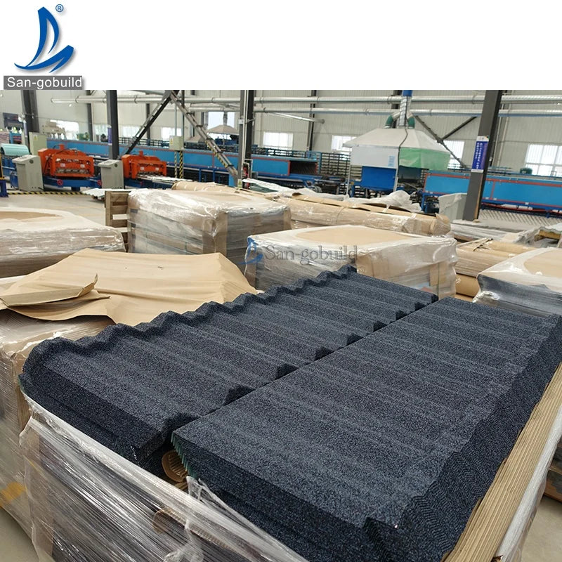 Modern Classical Lightweight Stone Coated Metal Roof Tile Roofing Tile Size Suppliers