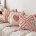 Ins Style Pink Plush Sofa Pillow Case New 45X45 Cushions Cover Small Fresh Love Style Detachable Pillow Cover Home Decorative