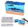 YS DIY Mountain Sea Wave Surface Night Light Resin Mold Mirror Silicone Candle Mold Ornament Micro Landscape Crafts Decoration