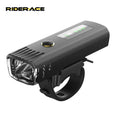 RIDERACE Lamp Sensor Bicycle Lights Outdoor Sports Cycling Mountain Road Bike LED Night Bicycle Front Light USB LED Headlight